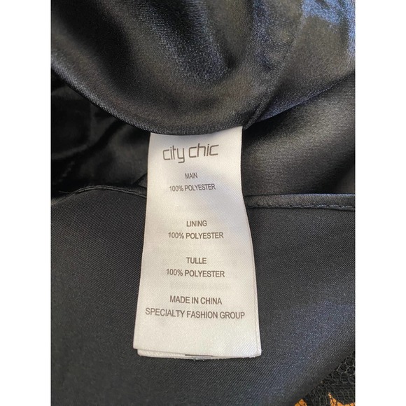 City Chic Black & White Stripe Floral A-Line Skirt - Picture 9 of 10